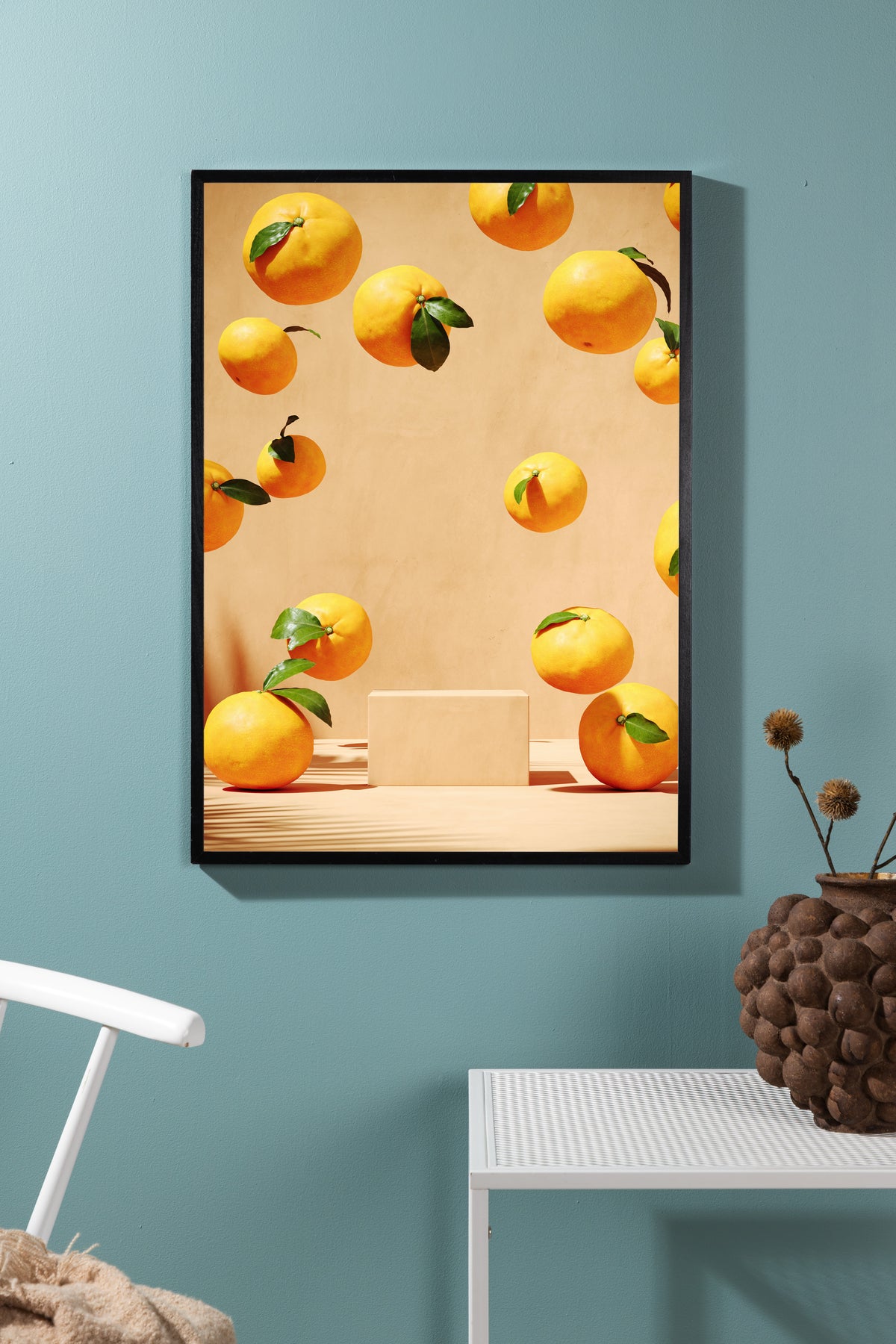Poster Just Orange aus héichwäertegem Pabeier