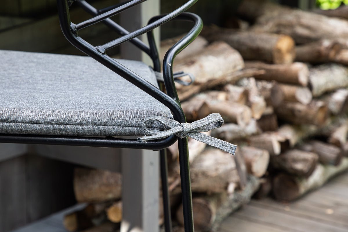 4er Set - Gaartstull Como aus Metall Schwaarz