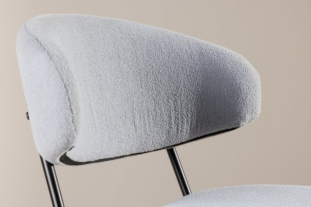 2er Set - Stuhl Antarctica mit weichem Bouclé - Stoff