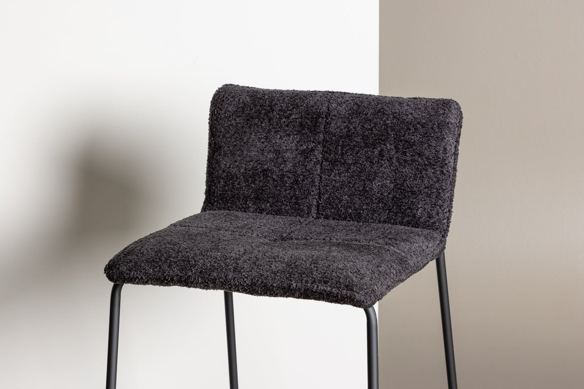 2er Set - Barhocker Bombay mat Bouclé-Sëtz