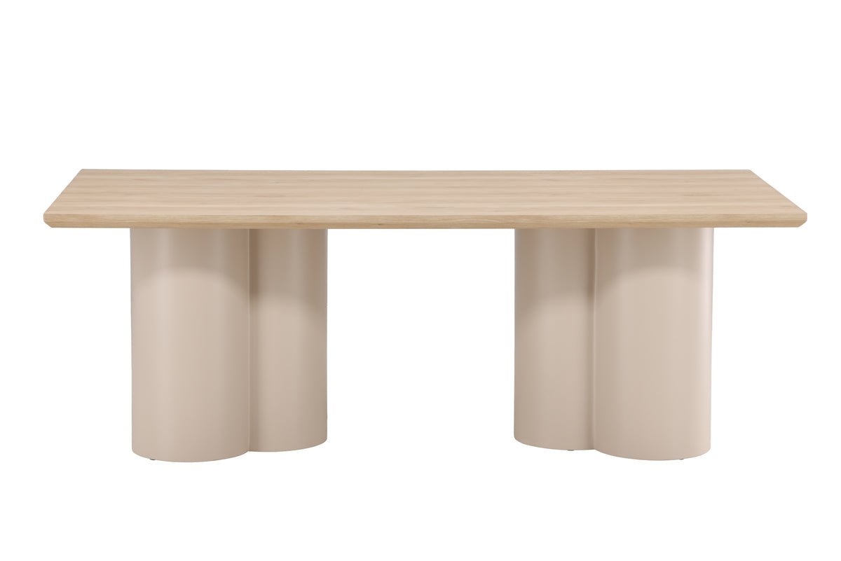 Esstisch Belluno – Rechteckege Dësch 210 × 100 cm a Whitewash