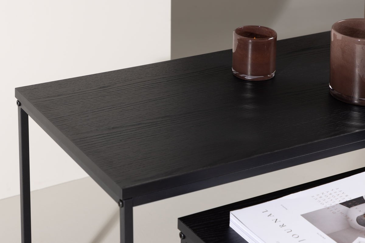 Couchtisch Fernando - a Holzoptik mat Stahlgestell