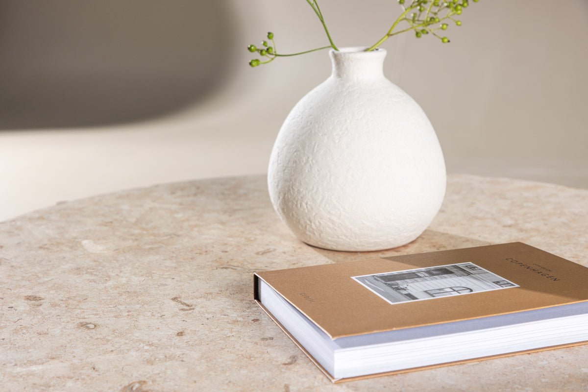 Couchtisch/Beistelltisch Sandelo - mit Tischplatte aus Stein