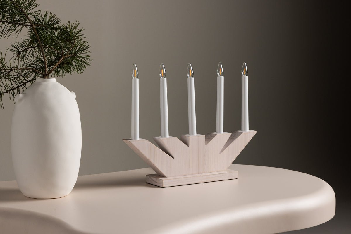 Chrëschtdekoratioun Alvra - stëmmungsvollen Adventskerzenhalter