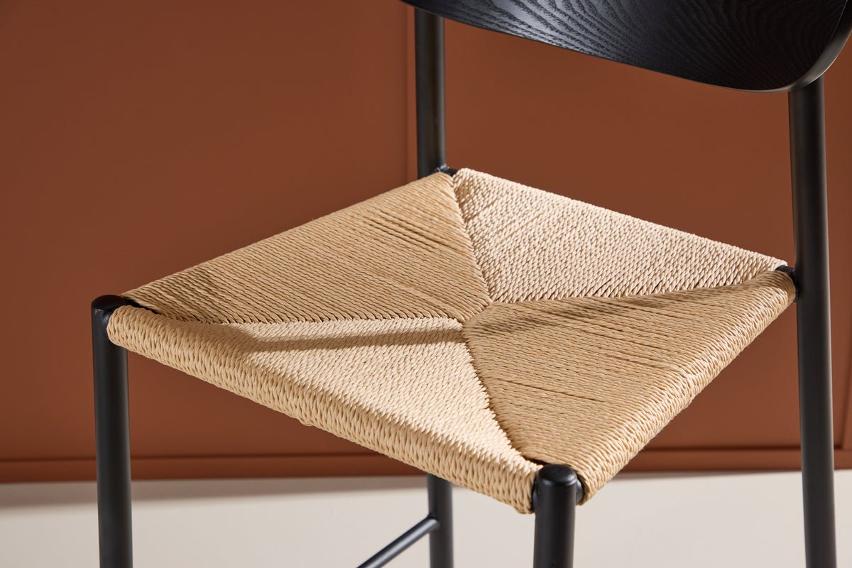 Barhocker Savannah - mat enger Sëtzfläch aus natierlechem Seelgeflecht