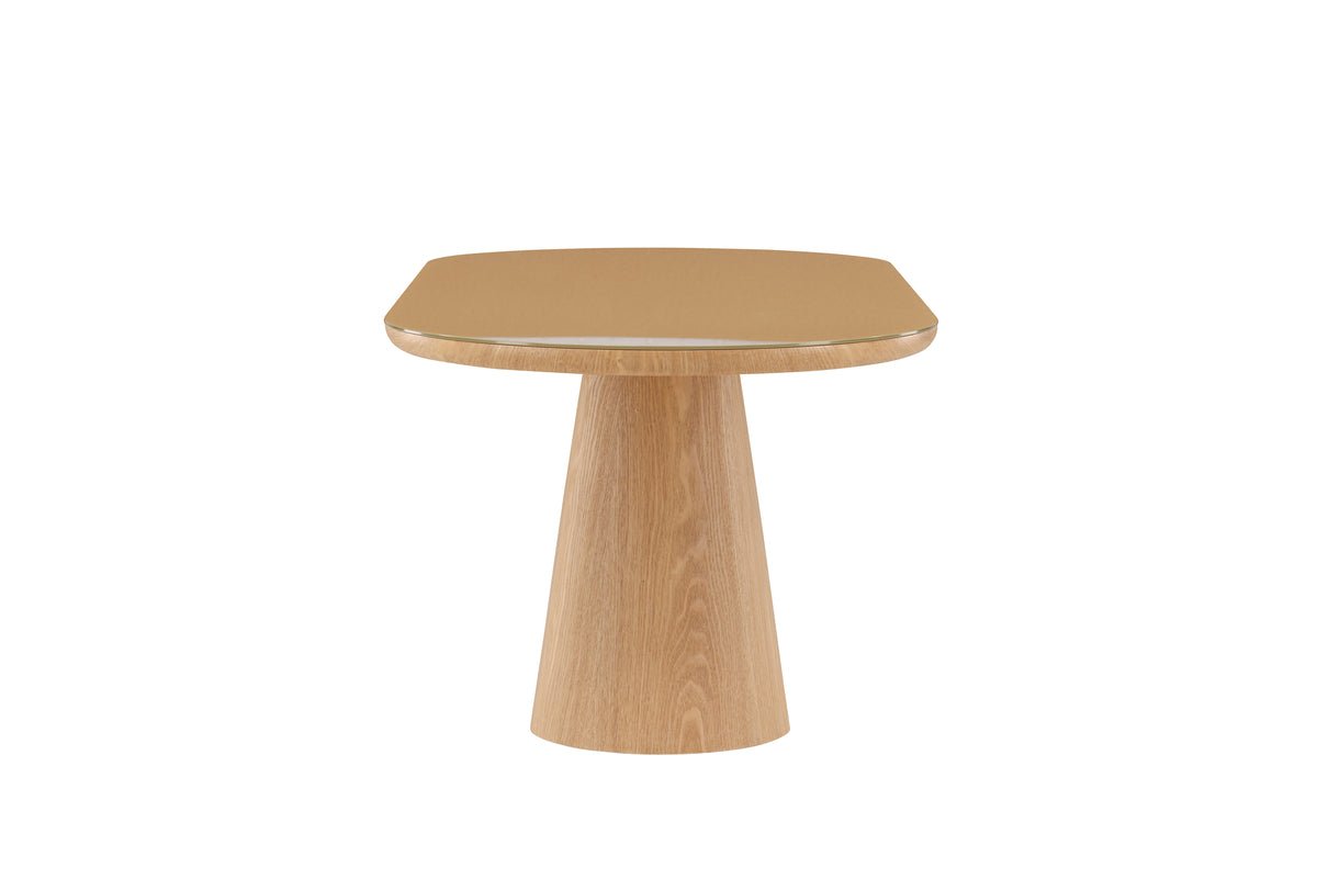 Iessdësch Trianda - ovalen Iessdësch an natierlecher Optik mat Glasplack