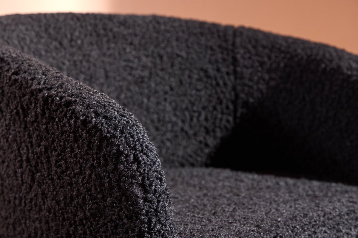 Sëtz Comfy - mat Teddyfell a wielt Schwaarz oder Wäiss