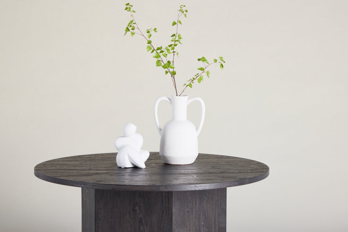 Couchtisch Keralo Big - stylischer Rundtisch in Holzoptik