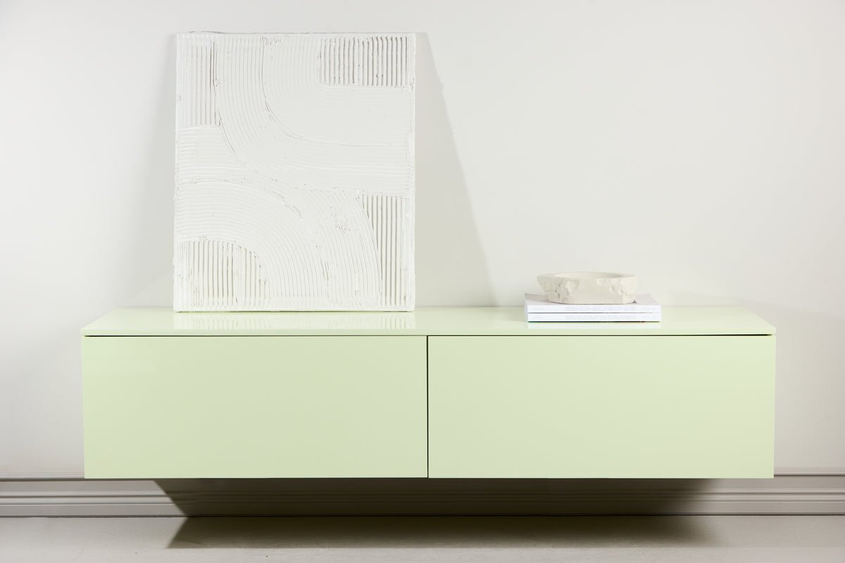 TV-Lowboard Marivo – glänzenden Design an frëschem Grom