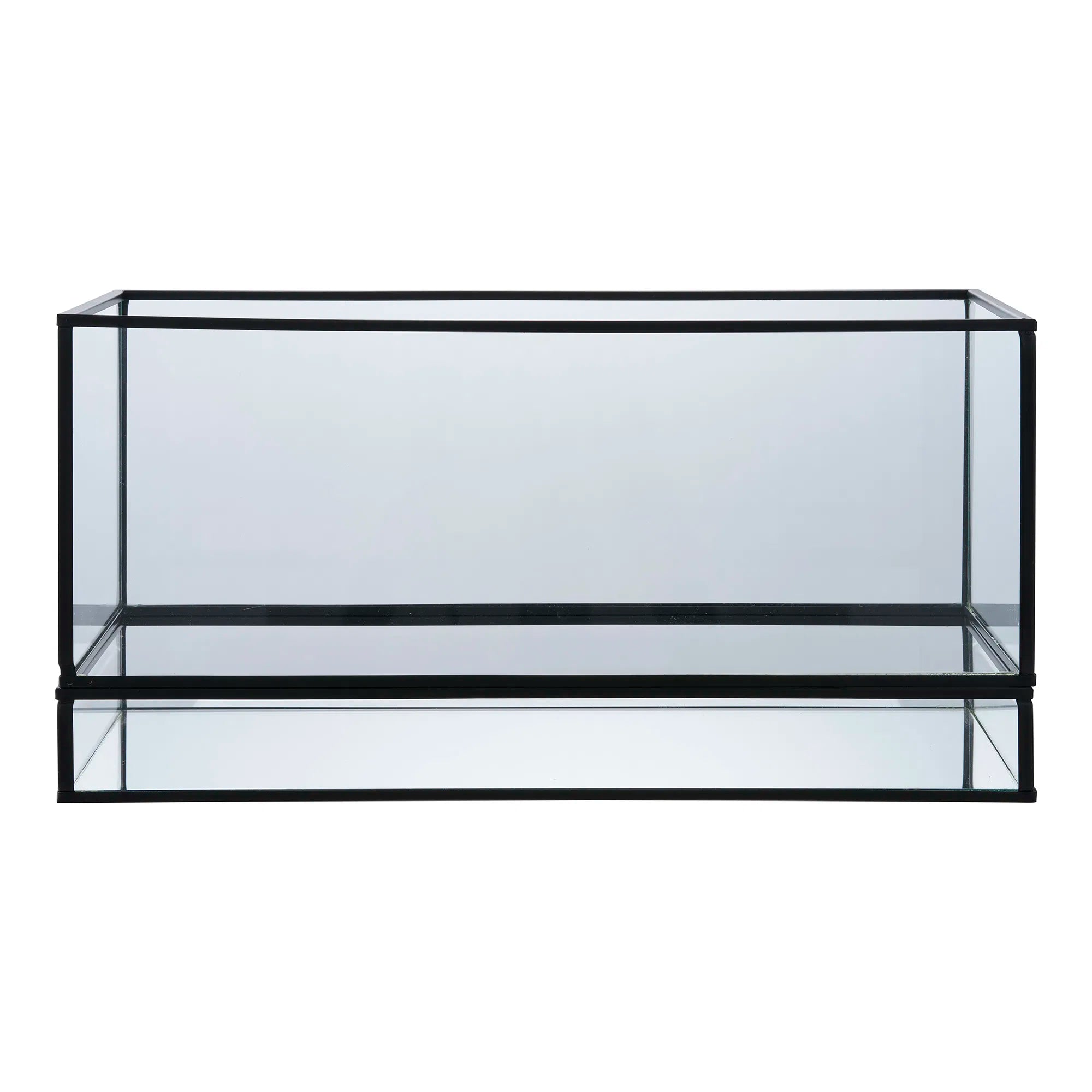 Kerzenhalter „Ferro Recta“ – Metall & Glas in Schwarz
