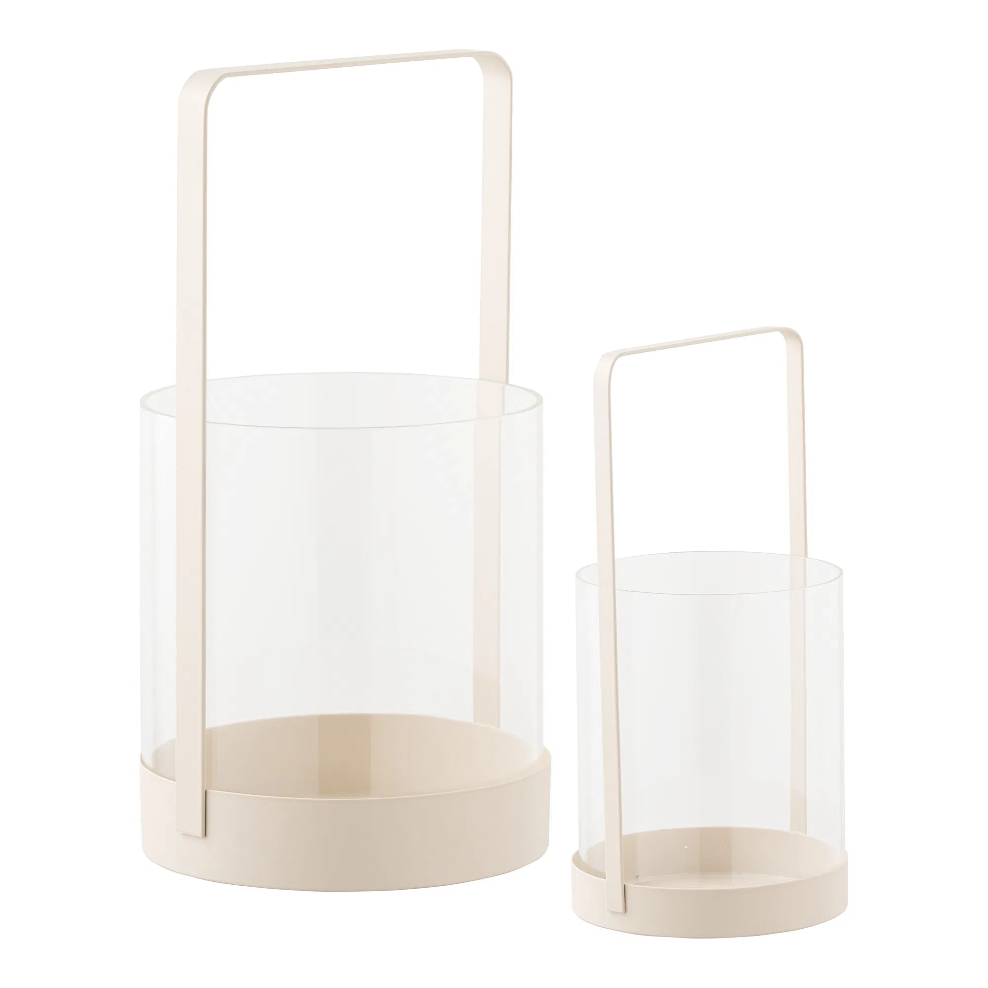 Kerzenhalter Narviona – aus Metall a Glas gemaach (2er Set)