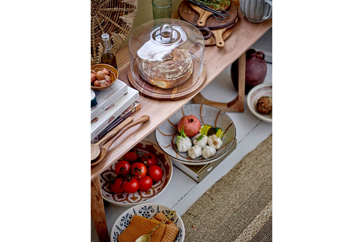 Schossel Riona – Steingutt mat handgemaaltem Muster