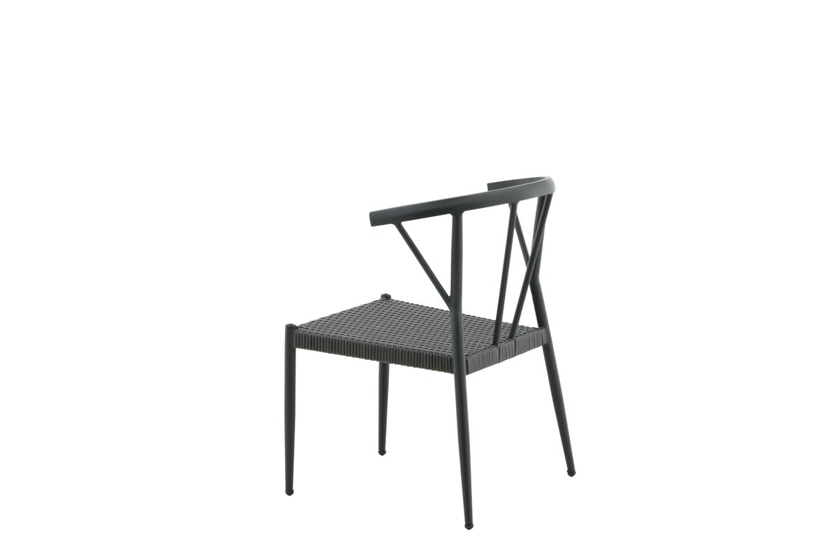 6er Set - Gartenstuhl Tina aus Rattan/Aluminium