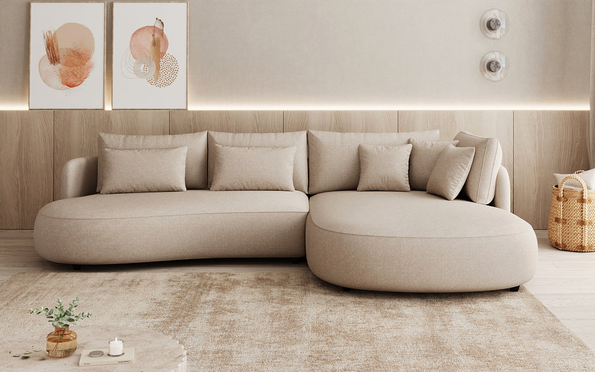 Designer Ecksofa Ando Mini in Strukturstoff