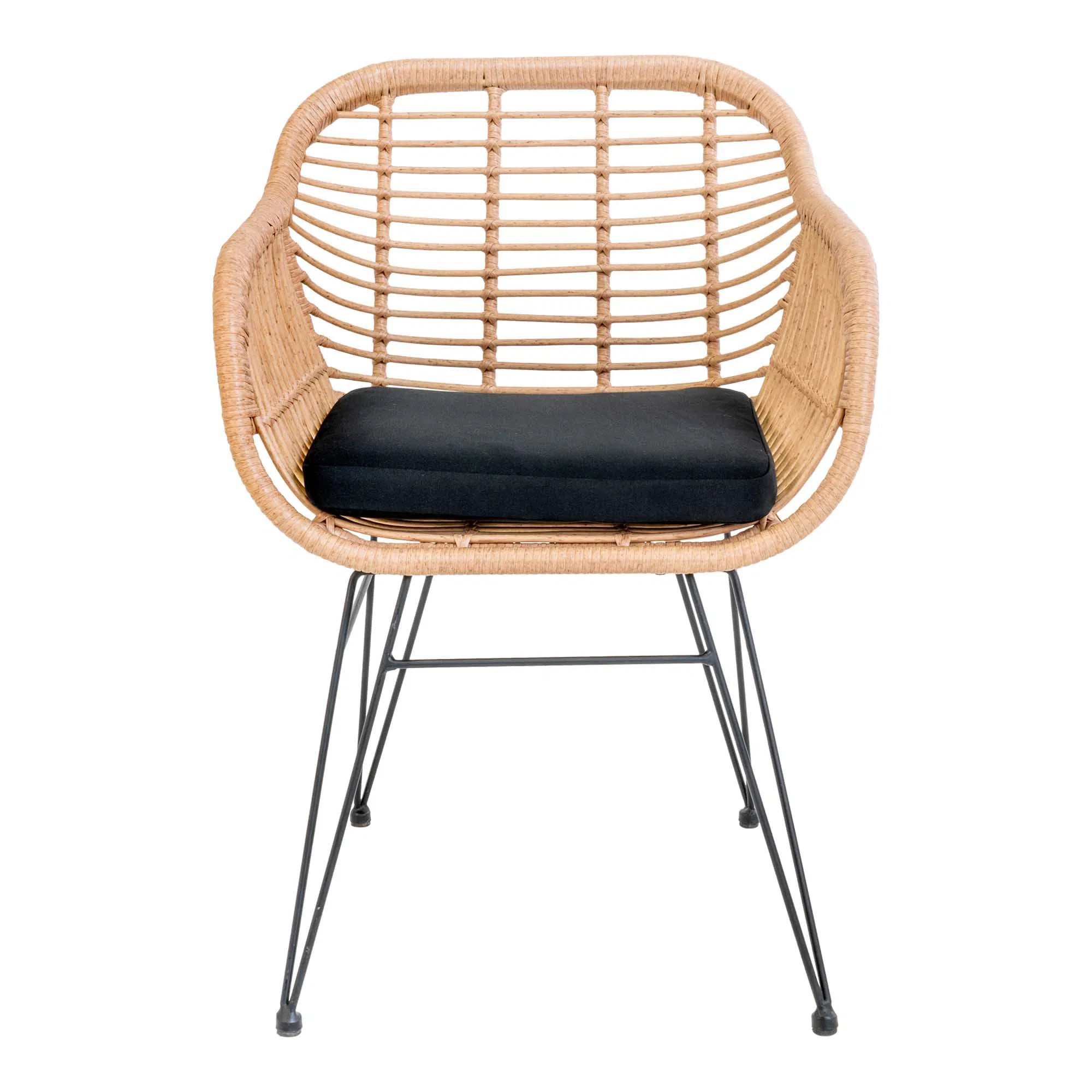 2er Set - Gaartestull Firenze Natur aus Stol/Polyrattan