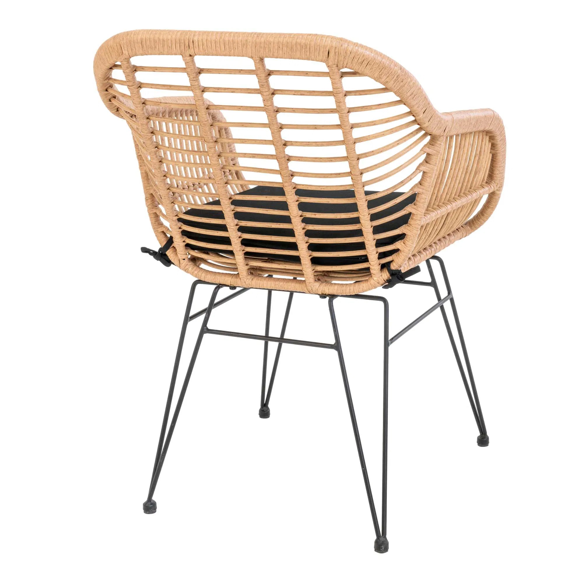 2er Set - Gaartestull Firenze Natur aus Stol/Polyrattan