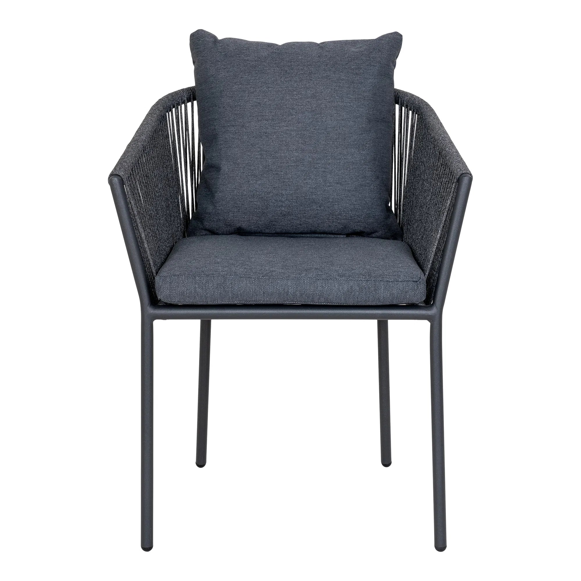 4er Set - Gaartestull Tavira Schwaarz/Gra