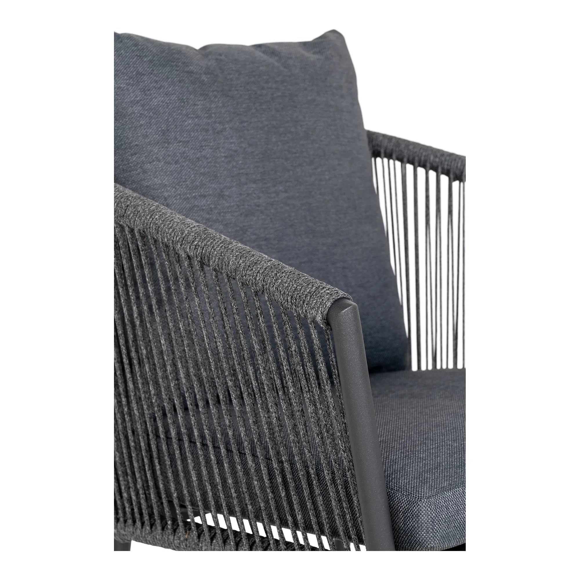 4er Set - Gaartestull Tavira Schwaarz/Gra