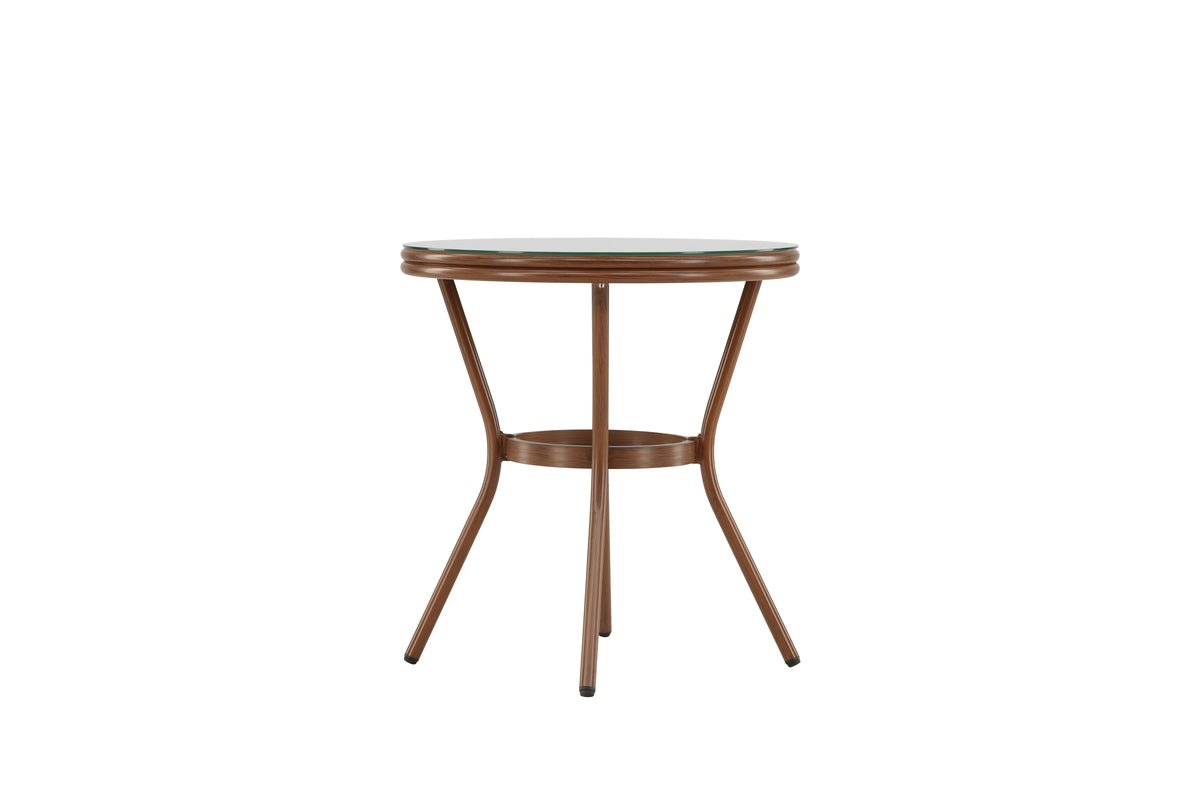 Kaffisdësch Simon - Ø70 mat brongem Dëschblat