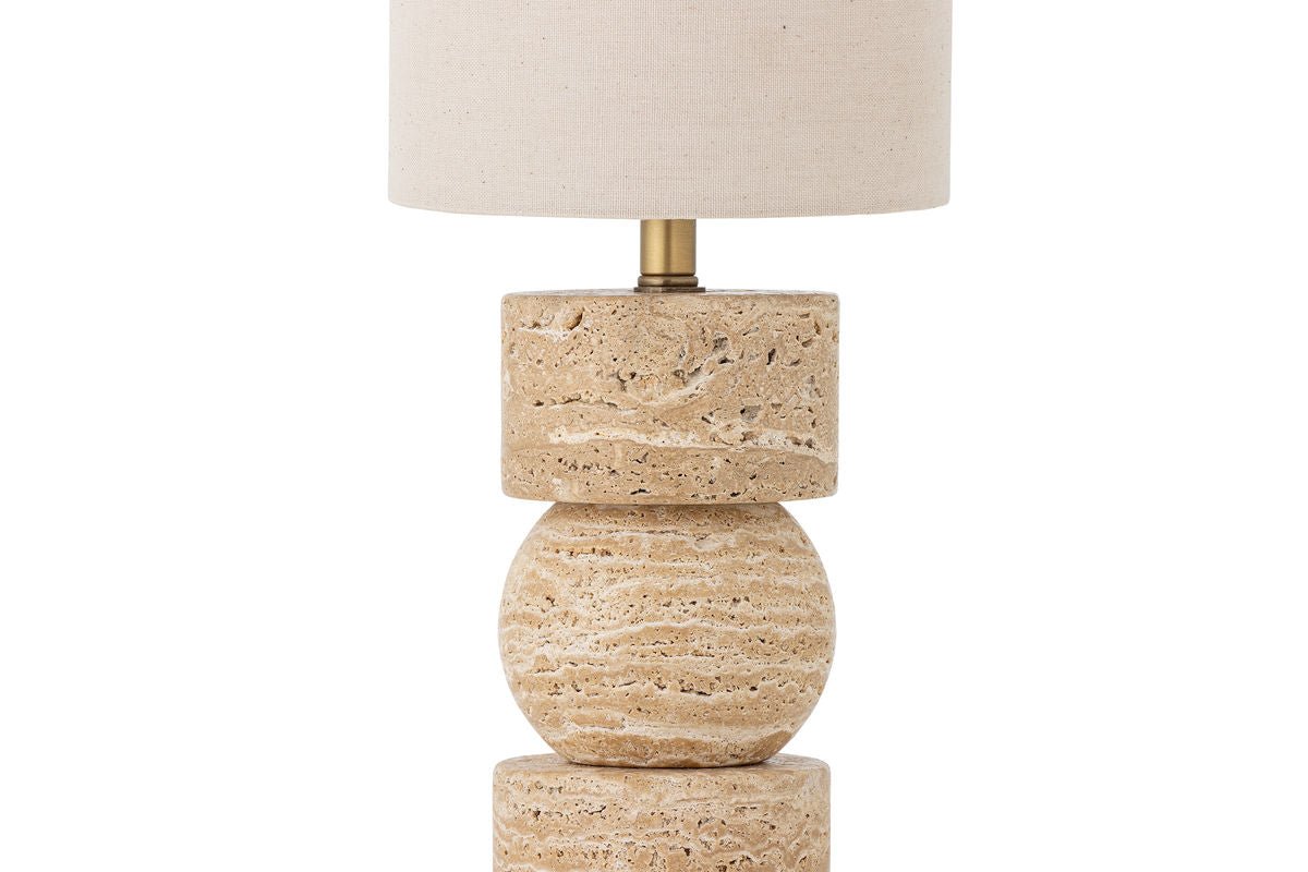 Dëschlampe Alvara – echt Travertin an der Natur, skulpturalt Designobjekt