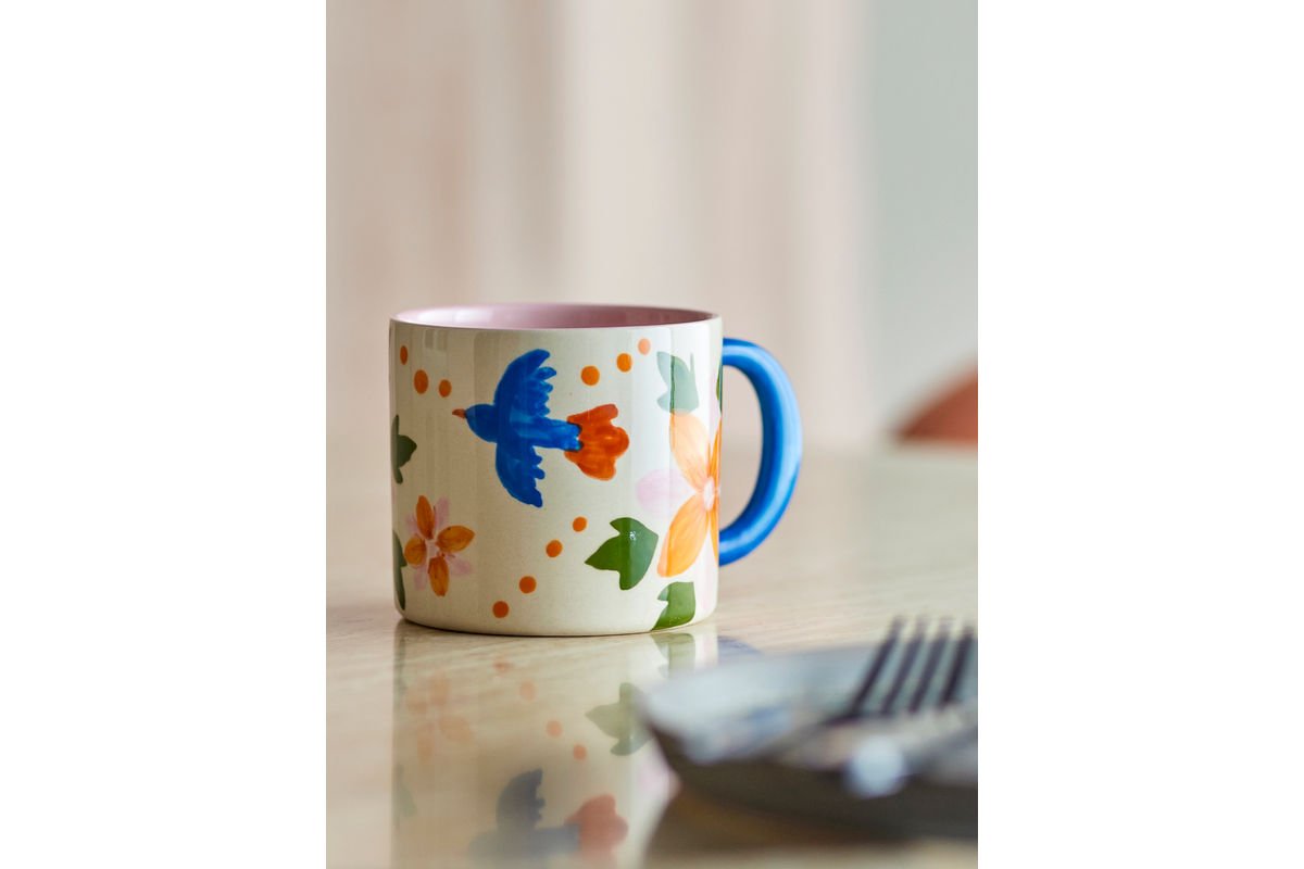 Tassenset Alina – Handbemoolt Motiver a liewege Faarwen (2er-Set)