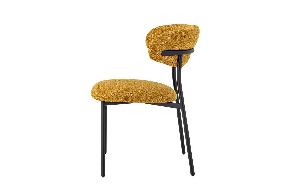 Iesszëmmerstull Felix – Chenille-Polster a waarmem gielene Ton