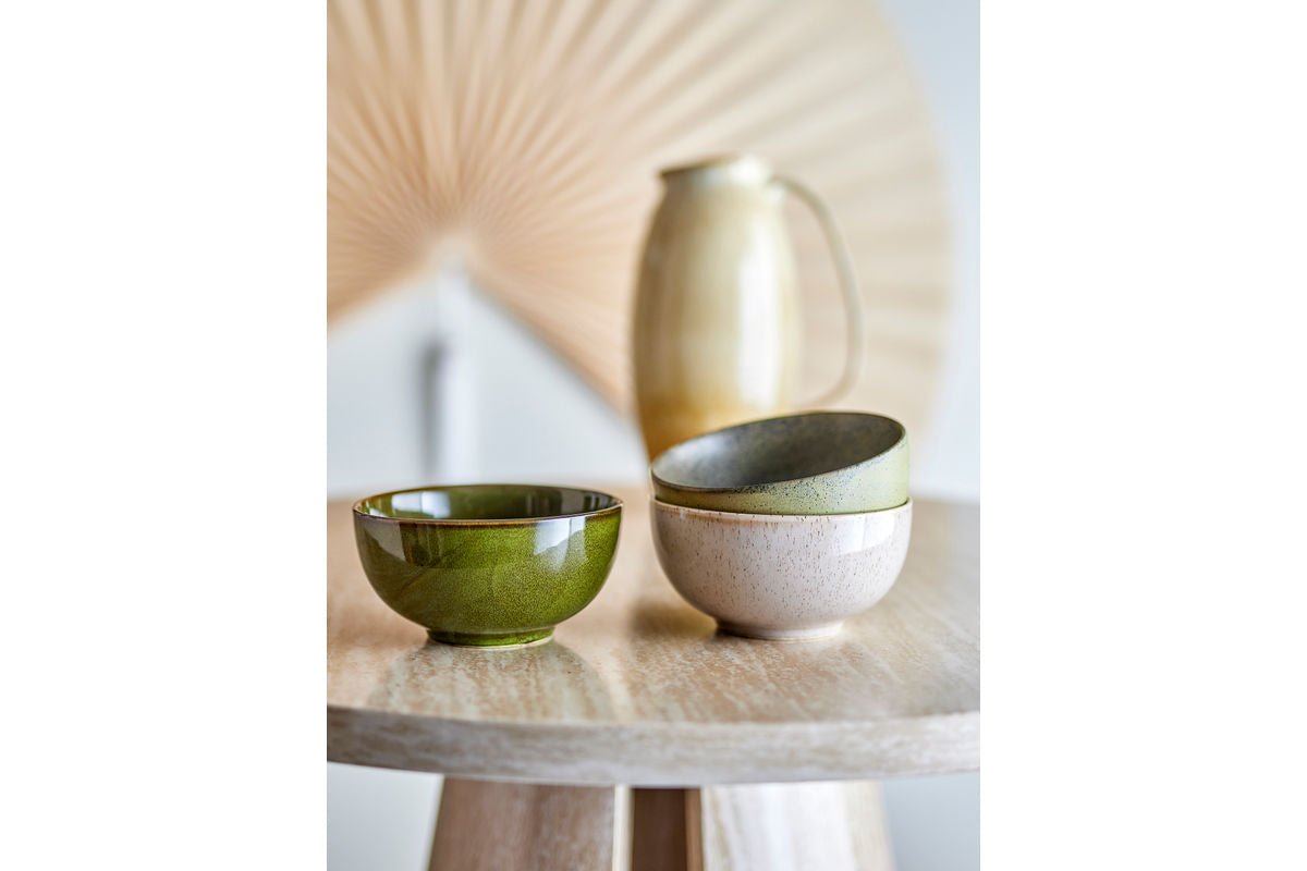 Schossel Livia – aus Steingutt, 3er-Set a Grom mat reaktiver Glasur