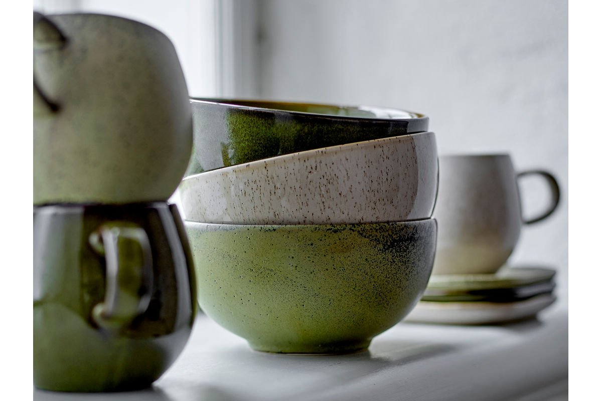 Schossel Livia – aus Steingutt, 3er-Set a Grom mat reaktiver Glasur