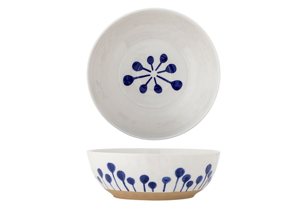 Schale Mireya – Handbemaltes Steingut mit floralem Punktmuster