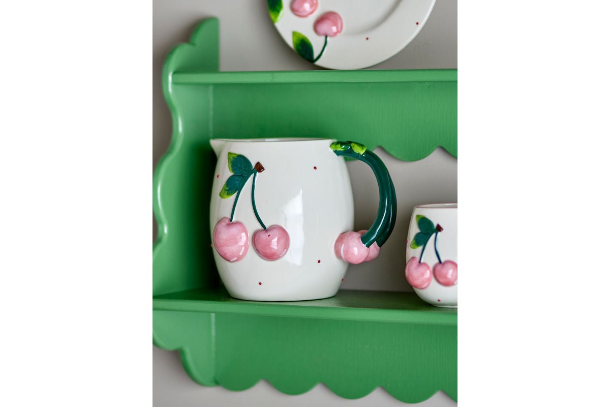 Krug Cerise – Handbemaltes Steingut mit Kirschmotiven