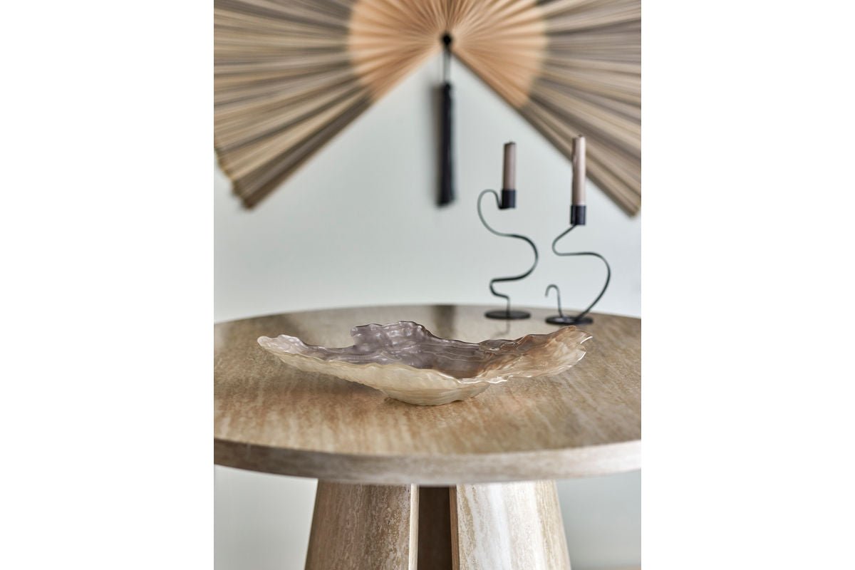 Schossel Akuri – aus Glas a Natur mat organescher Form