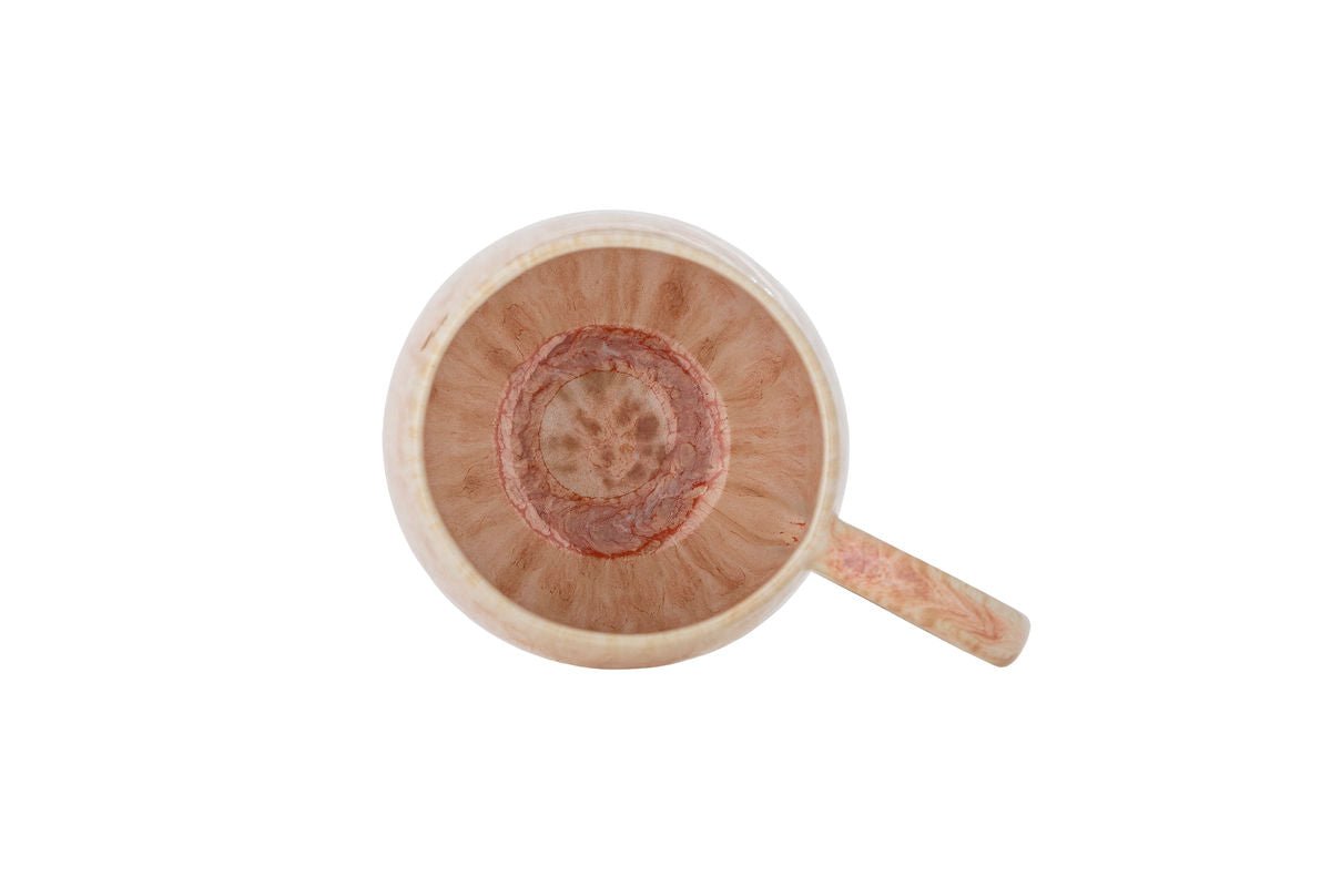 Tassenset Ikki – Reaktiv Glasur a Rosé-Téin (Set vu 4)