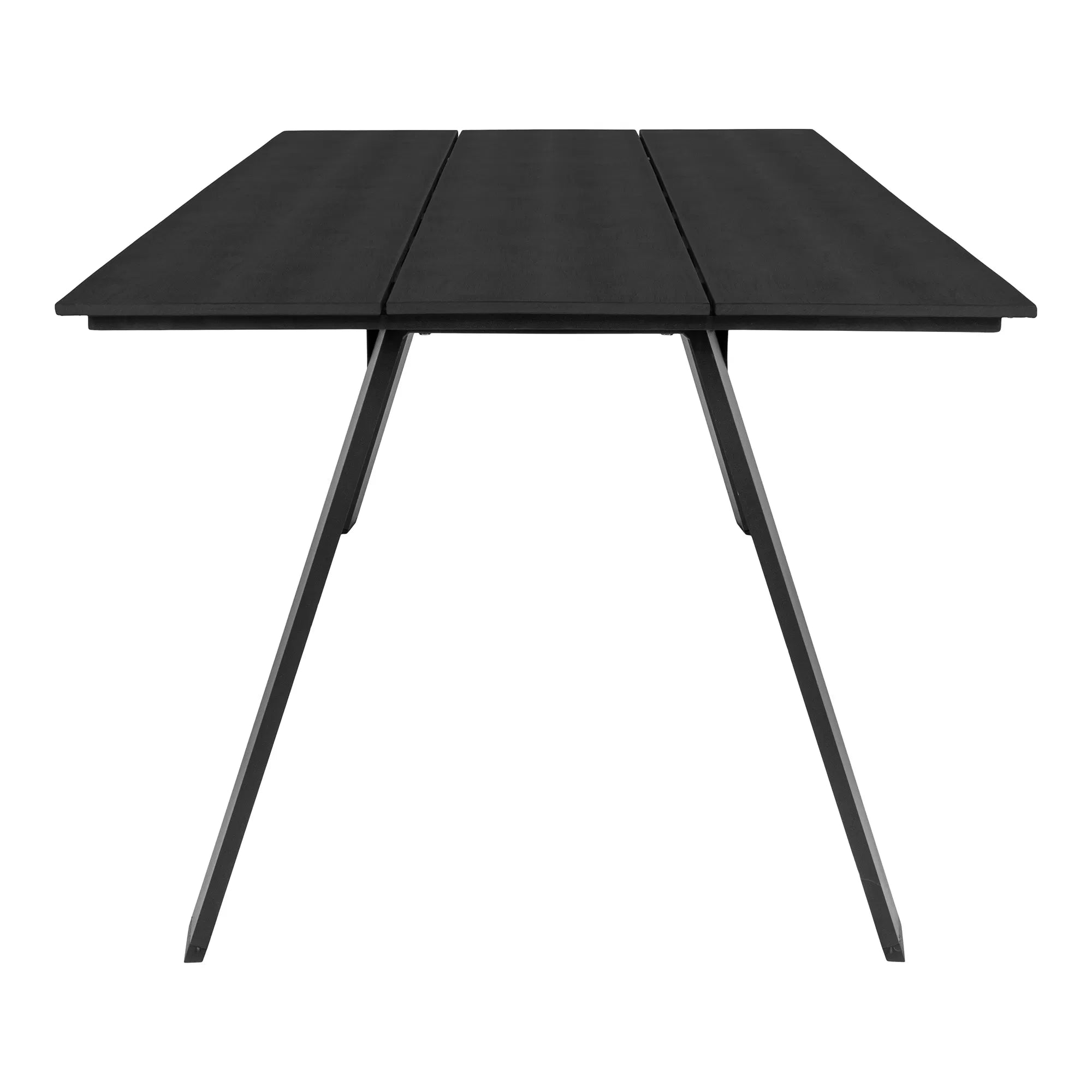 Gaard Iessdësch Sina 220×100 cm aus Nonwood & Aluminium (Schwaarz)