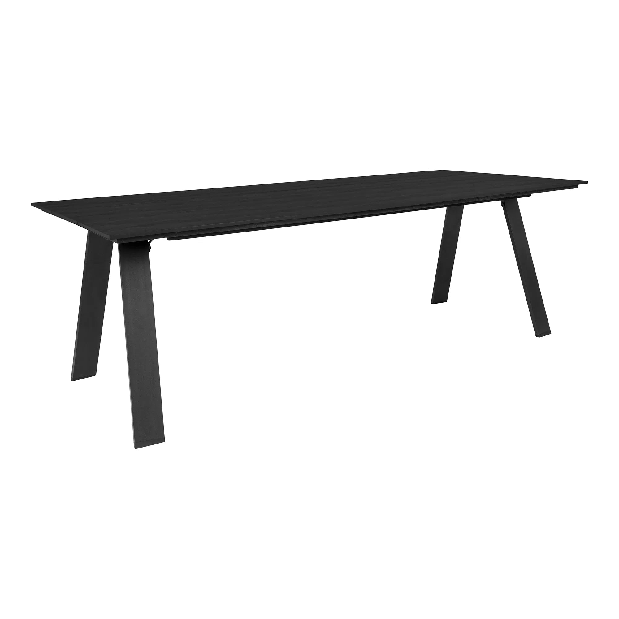 Gaard Iessdësch Sina 220×100 cm aus Nonwood & Aluminium (Schwaarz)