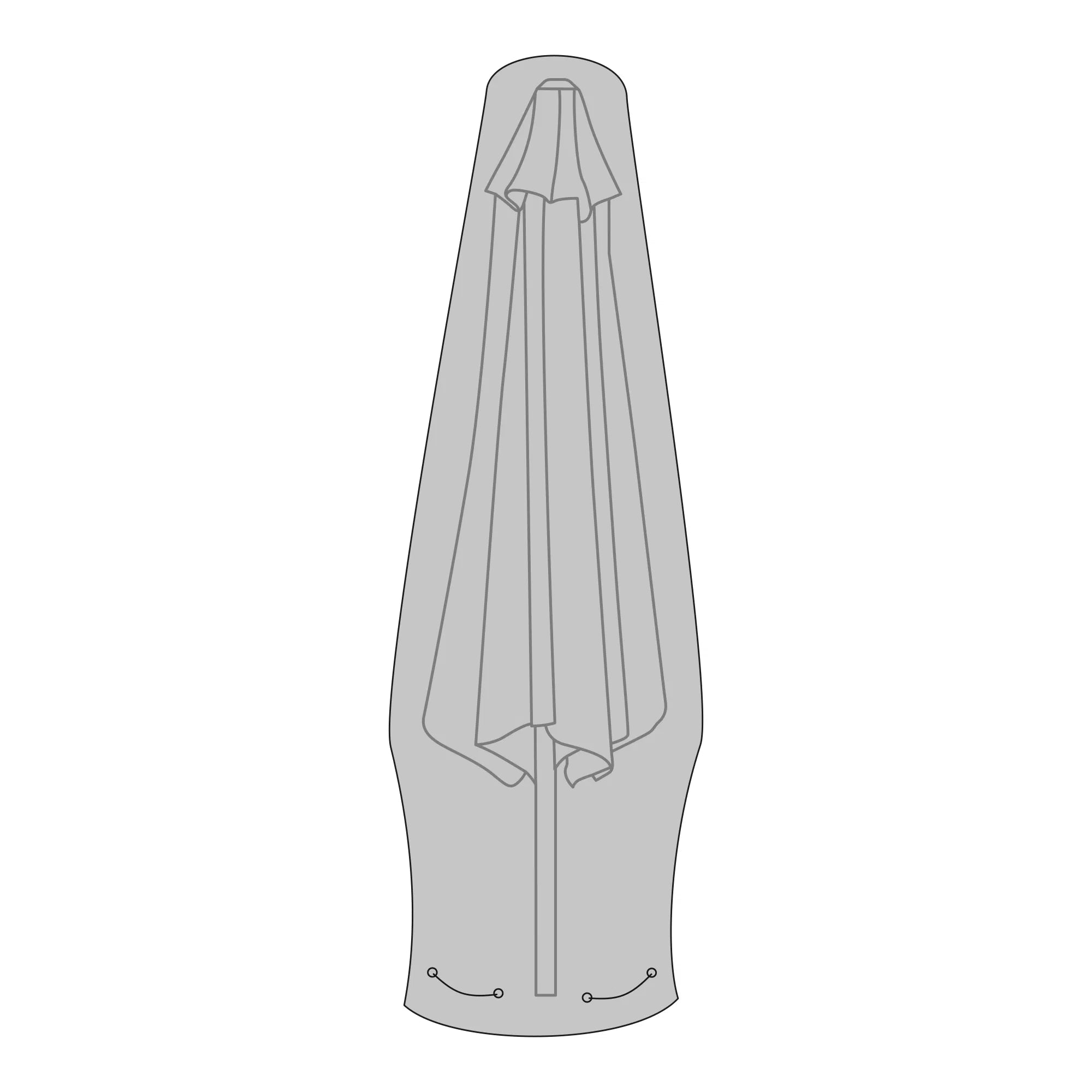 Veltano™ Schutzhülle fir Sonneschiermer – Ø35/55 × H225 cm
