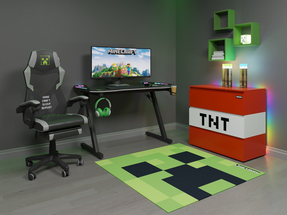 Minecraft Teppich „Creeper“ – Weiche Spill- & Dekoratiounsteppich