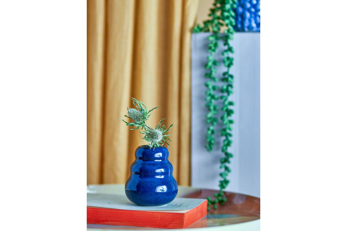 Vase Lulo - Blo, aus Steingut