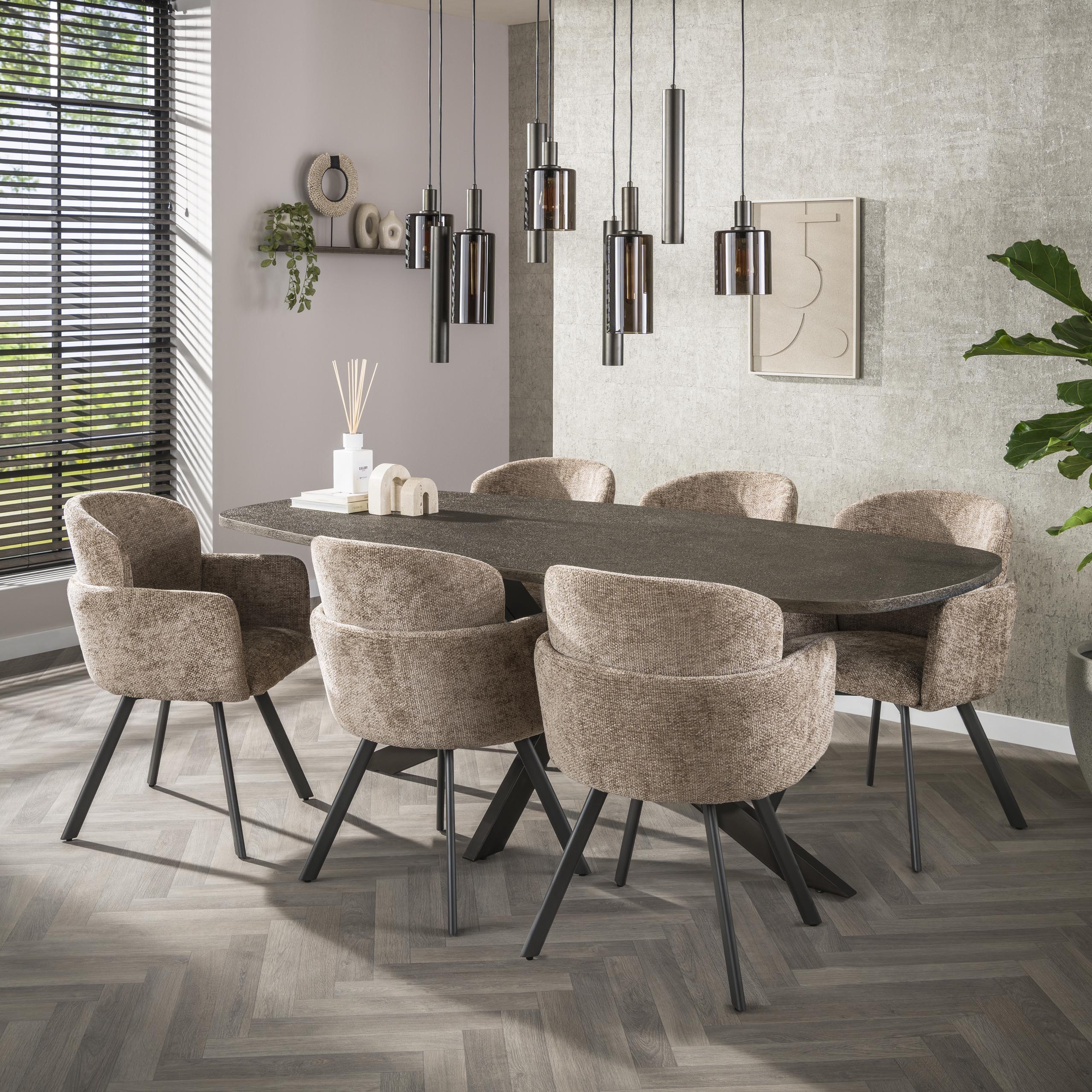 Hängelamp Ayu – Grupp-Design a Brong (9-Flamm)