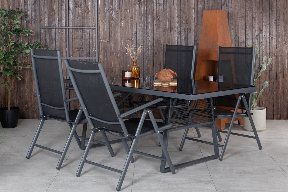 2er Set - Gaartstull Bologna aus Textilene/Aluminium