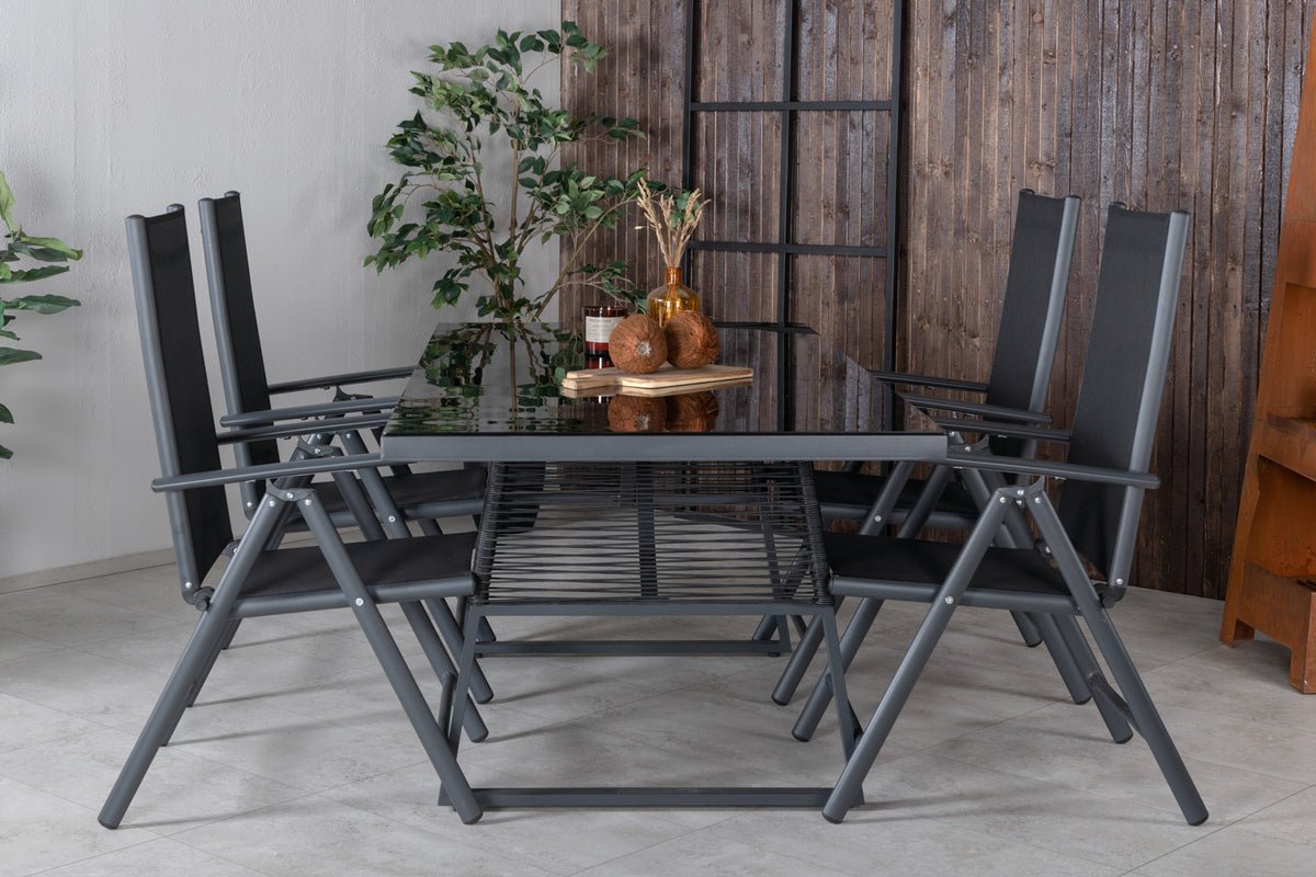 2er Set - Gaartstull Bologna aus Textilene/Aluminium