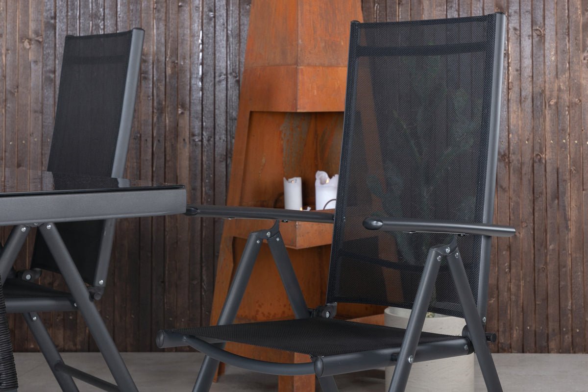 2er Set - Gaartstull Bologna aus Textilene/Aluminium