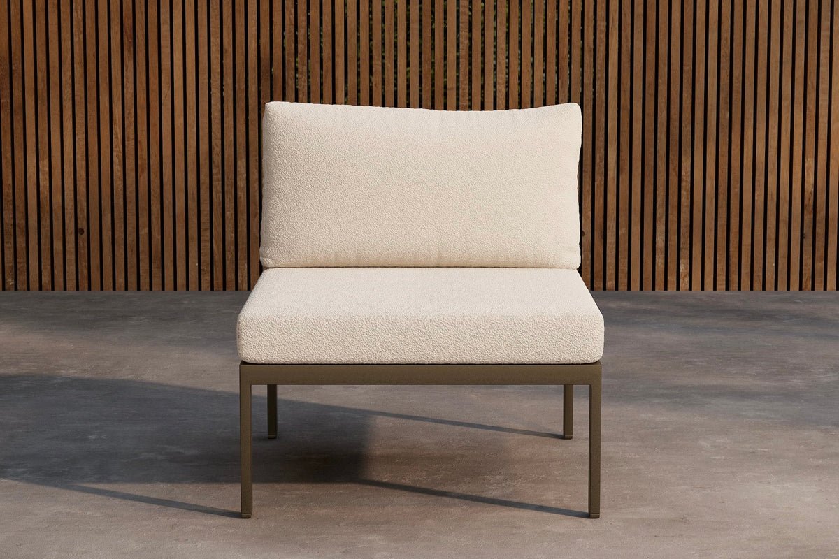 Gartebänk Modul Borelio - An beige oder brong Aluminium