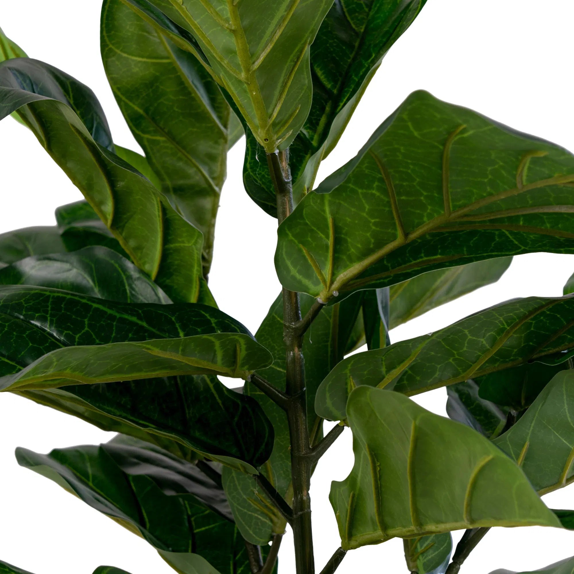 Kënschtlech Planz Fiddle Leaf Tree – 100 cm elegante Bléckfang mat grousse Blieder