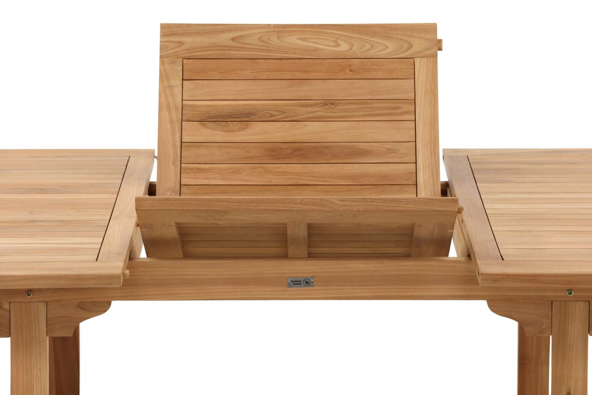 Gartentisch Navira - en ovalen Iessdësch aus Teakholz