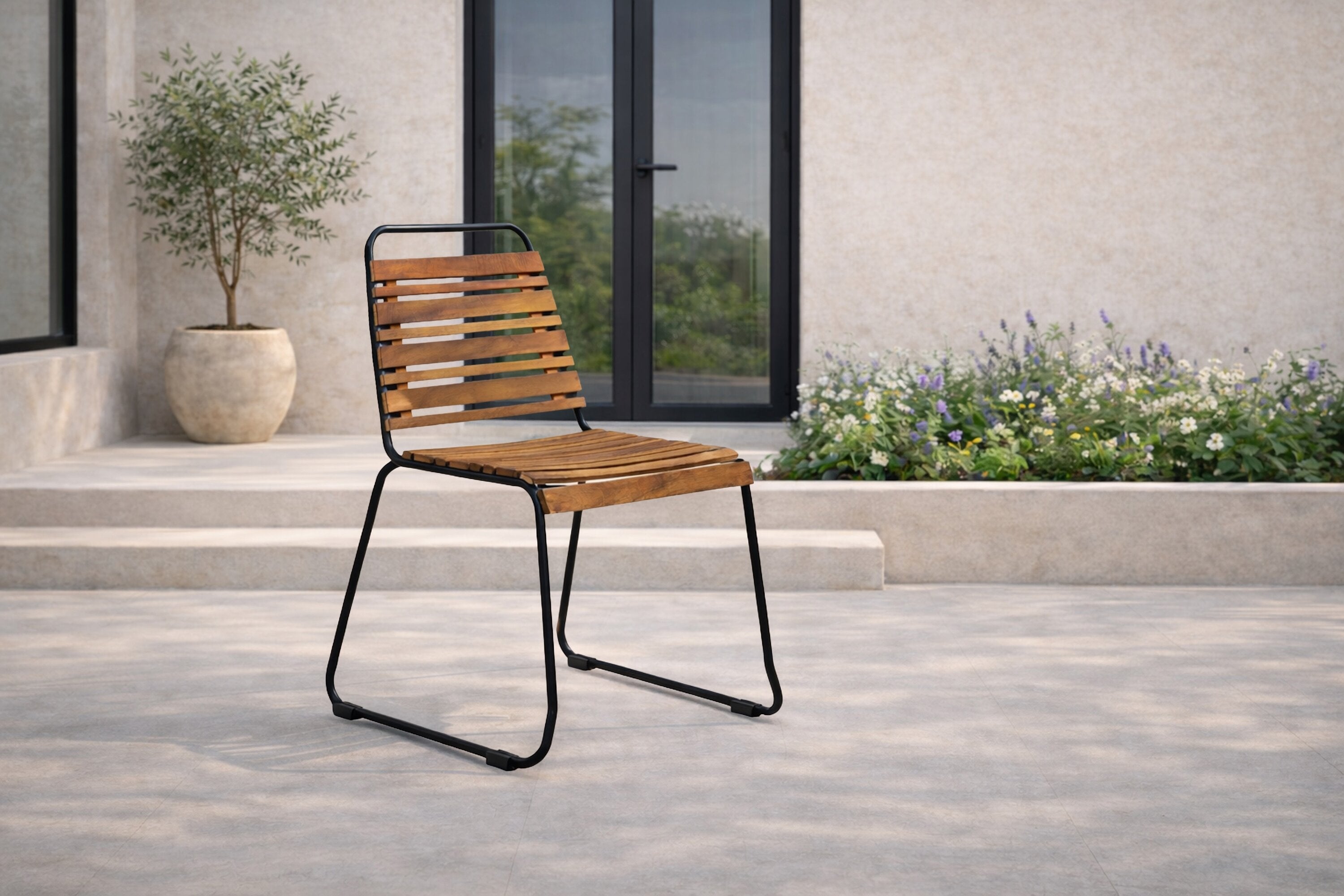 2er Set - Gaartstull Bali aus Akazie/Metall