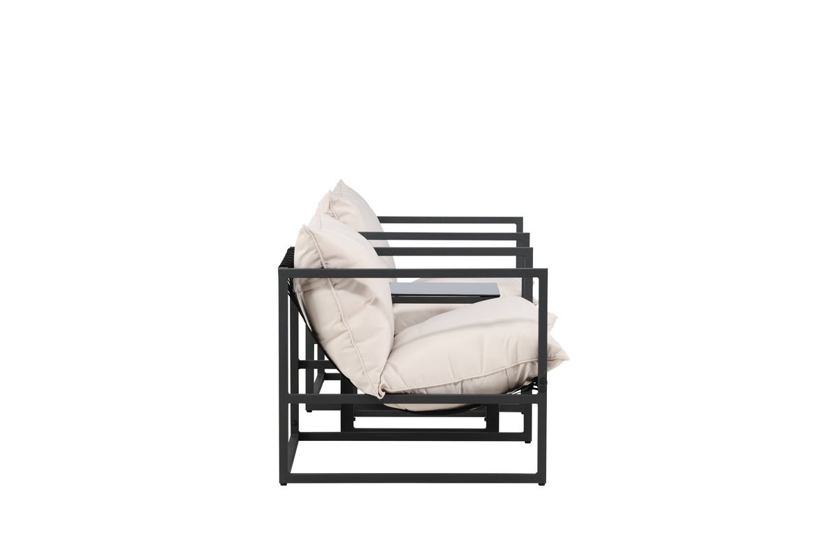 Garten Loungeset Naomi – mit Glastisch & wetterfesten Kissen