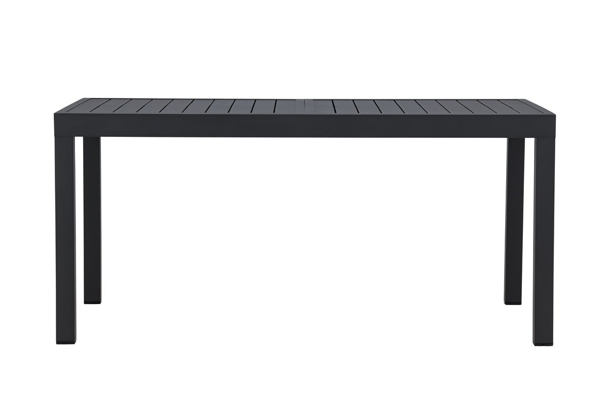 Gaart Iessdësch Liora - Auszéibar vun 160 op 240 cm a Béis oder Schwaarz