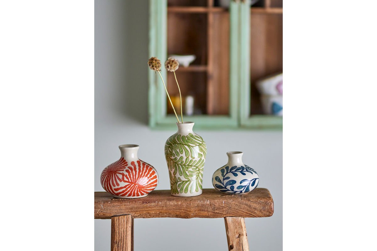 Vasenset (3-deelleg) „Flower Dream“ – aus Steingut