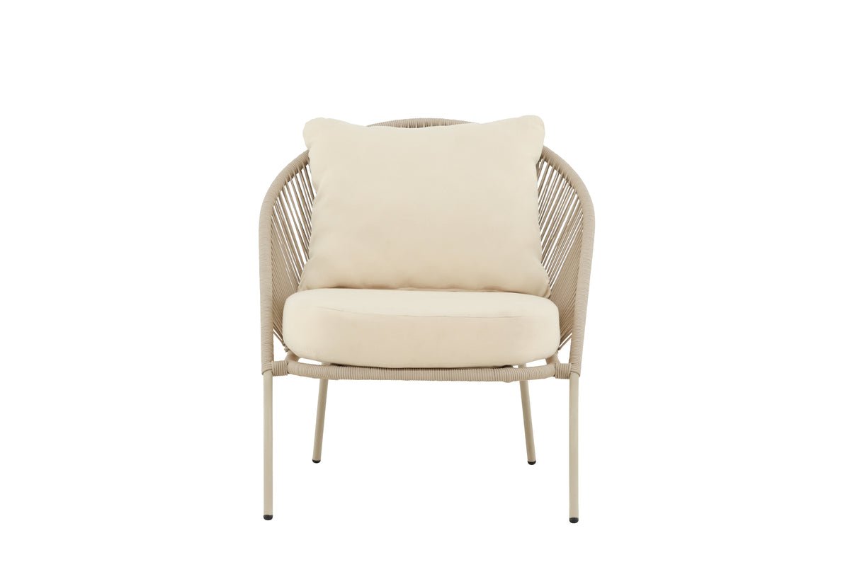 2er Set - Garten Loungesessel Orlina in Beige