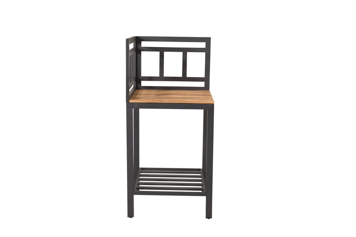 Ablagetisch Ellie – Outdoor-Küchenmodul mit Teakholz-Arbeitsfläche